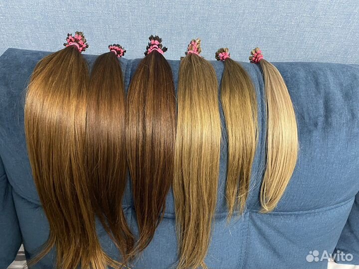Волосы для наращивания 55 см микрокапсулы