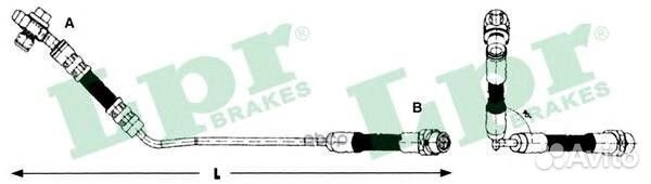 Шланг тормозной BMW X5 E53 зад. прав. 6T47862 Lpr