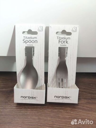 Nordisk титановая ложка, вилка для походов