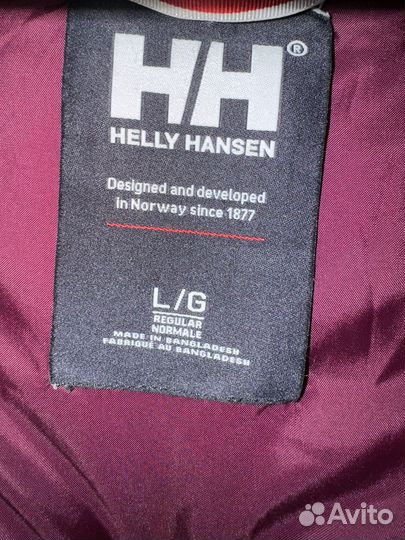 Пуховик helly hansen размер M/L бордовый