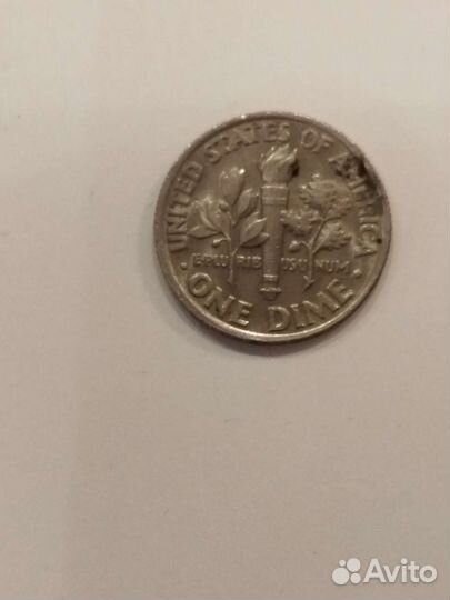 Монета one dime 1989