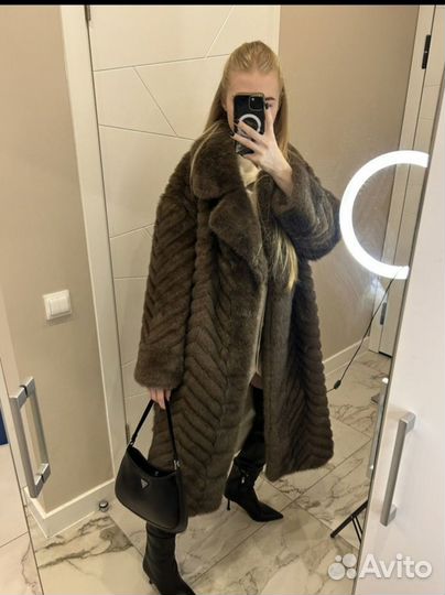 Шуба из эко меха