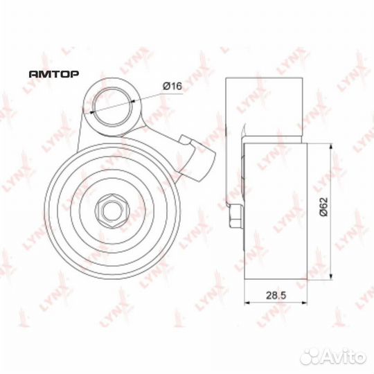 Lynxauto PB1324 Ролик натяжной ремня грм