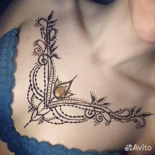 Хна для Мехенди, временных тату, чёрная