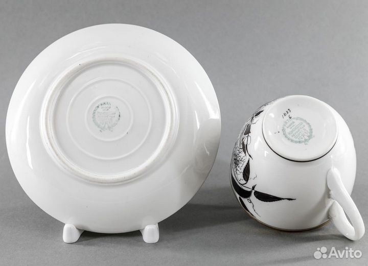 Редкость. Чайная пара «Роза и маска» Чехонин