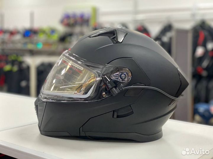 Cнегоходный шлем AIM JK906 с электроподогревом