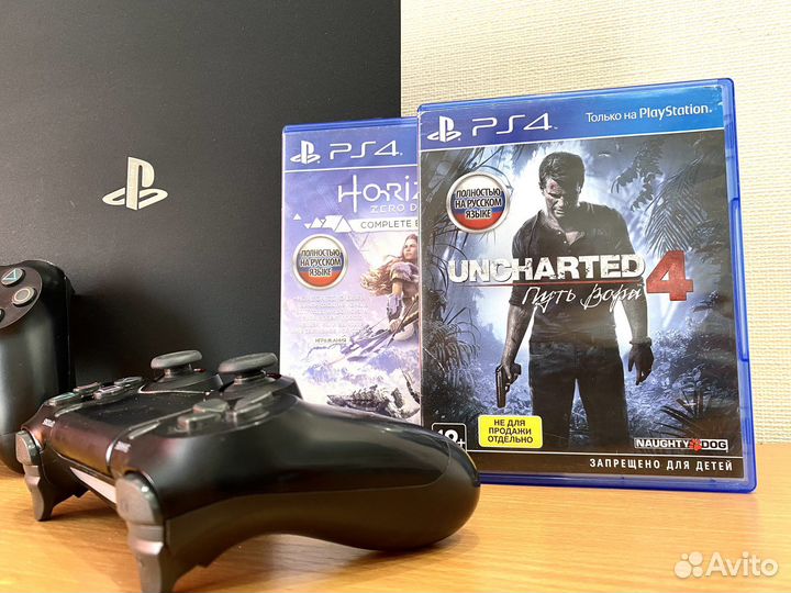 Sony PS4 Pro 1tb Гарантия/2геймпада/402игры