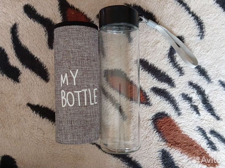 Бутылка стеклянная для напитков новая