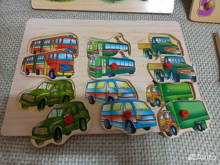 Деревянные пазлы вкладыши