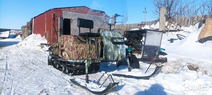 Мотобуксировщик с лыжным модулем