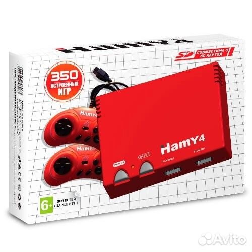 Приставка Sega+Dendy Hamy 4 350-in-1 Classic Red