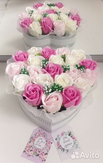 Букет из мыльных роз, подарок на 8 марта