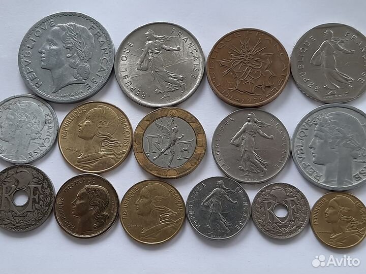 Монеты Великобритании, Франции, Японии, юар, Кении