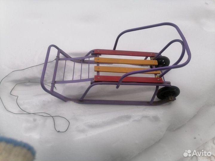 Детские санки с колесами