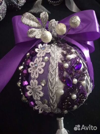 Новогодние шары,ручная работа