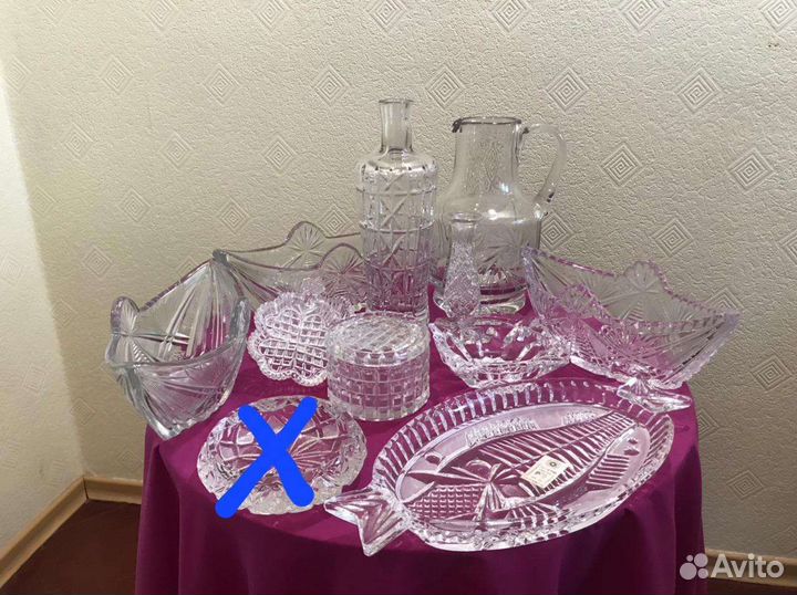 Хрусталь, стекло, посуда СССР, Чехословакия