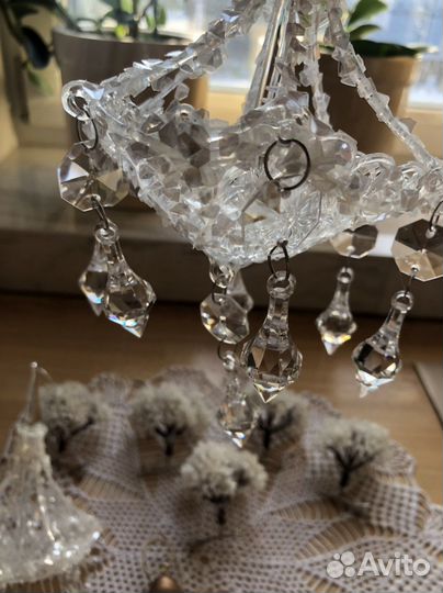 Новые елочные игрушки люстра цветок прищепка