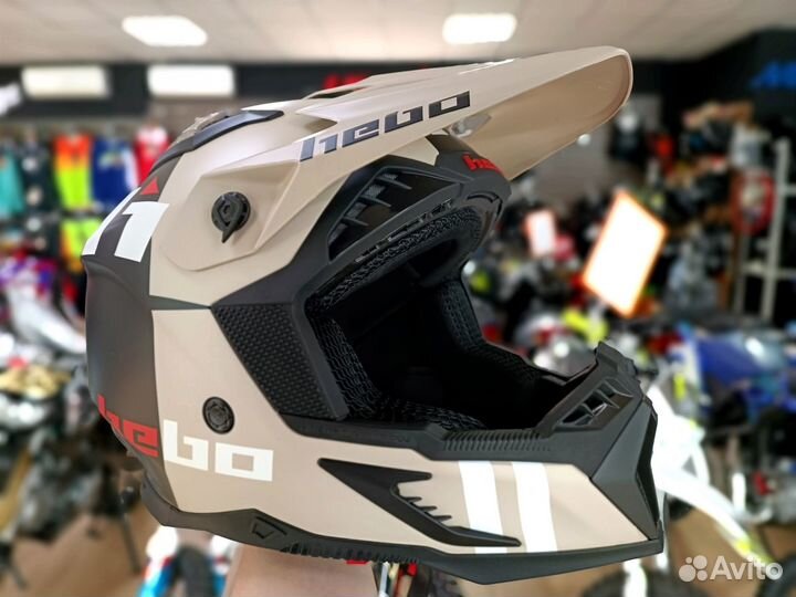 Шлем кроссовый hebo Garitage Черно-Серый