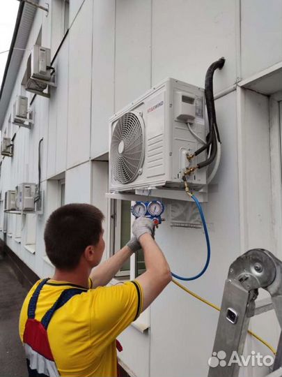 Установка кондиционера (медные трубы)