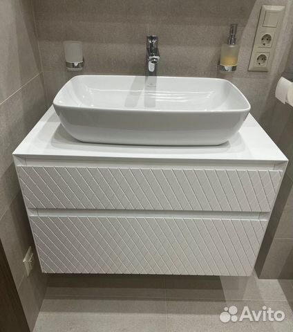 Тумба под раковину на заказ с фрезеровкой