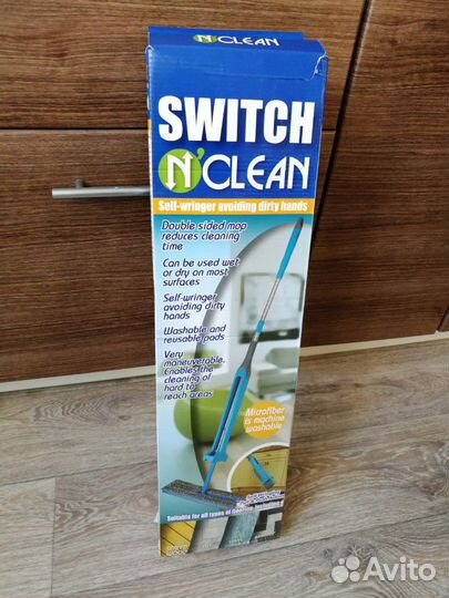 Швабра с автоотжимом и двухсторонними насадками