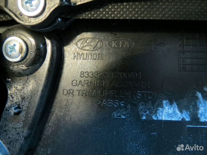 Обшивка задней левой двери Kia Quoris