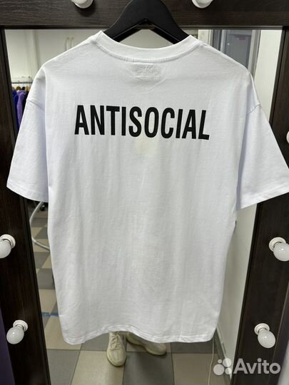 Футболка vetements antisocial оверсайз (унисекс)