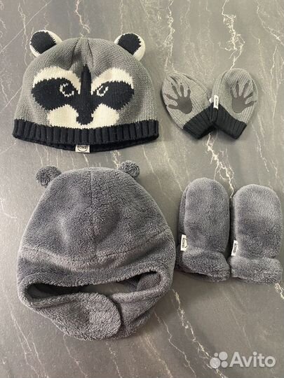 Шапочка+варежки для малыша Carter’s демисезон