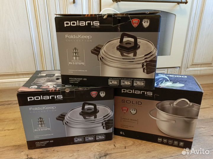 Набор кастрюль Polaris Fold&Keep 6S 6 пр