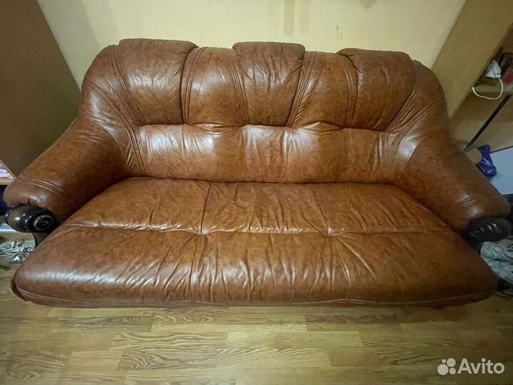 Диван натуральная кожа