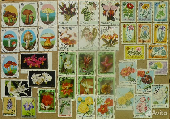 Марки флора и фауна (зарубежные, гашёные)