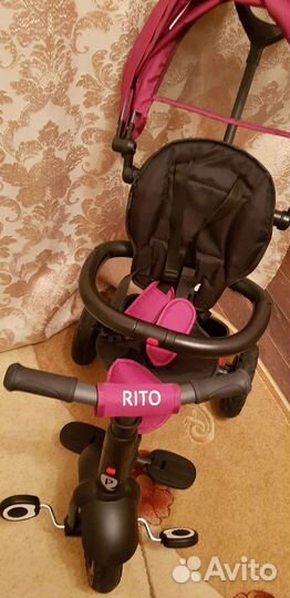 Детский велосипед трехколесный с ручкой