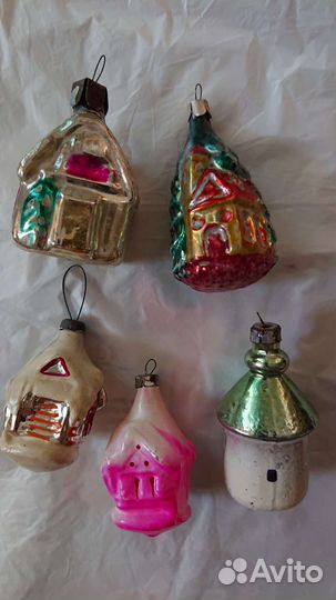 Домики елочные игрушки СССР