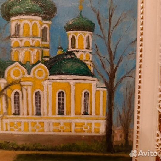 Картина маслом в рамке 