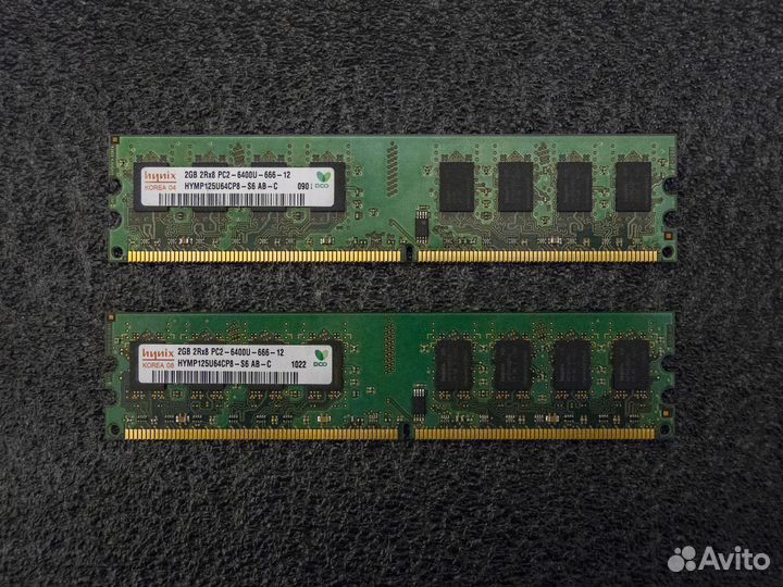 DDR2 2x2gb 800mhz 2Rank CL6-6-6-18 Hynix
