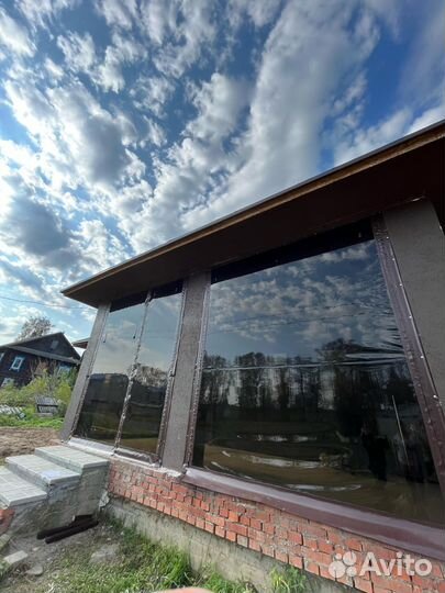 Мягкие окна терраса беседка установка круглый год