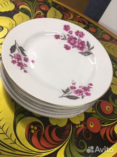 Сервиз столовый Розовая ветка Дулево