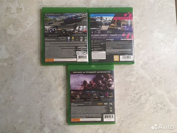 Xbox One диски halo nfs heat