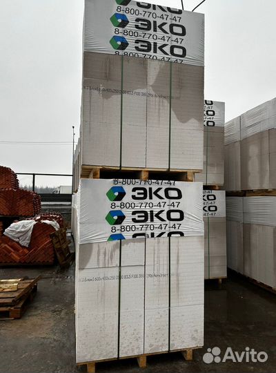 Газобетонные блоки D500 600*250*400