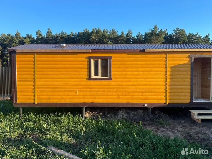 Мобильная баня 2,3Х8 под ключ
