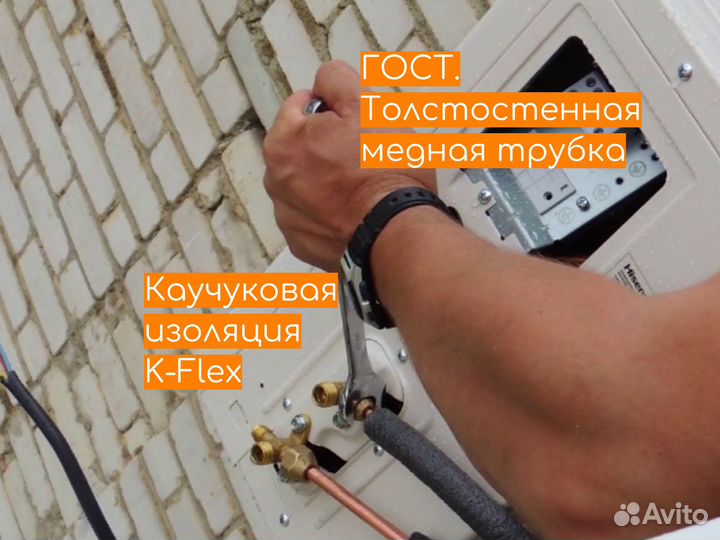 Установка сплит-систем.Закладка трасс кондиционера