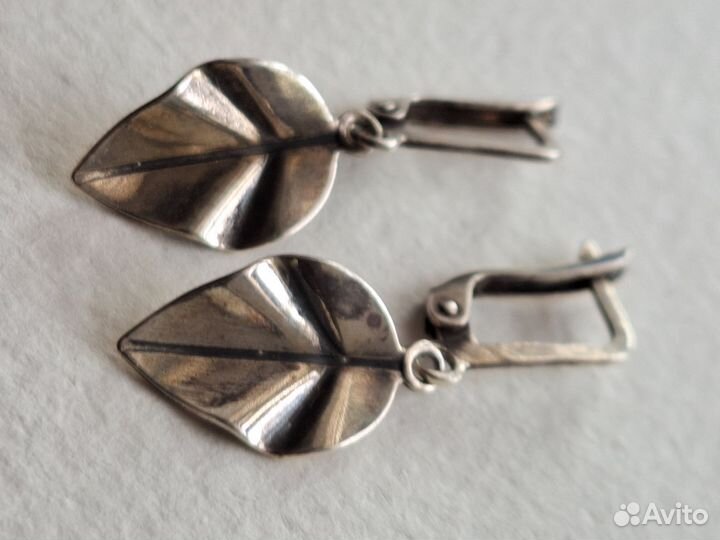 Серебряные серьги СССР