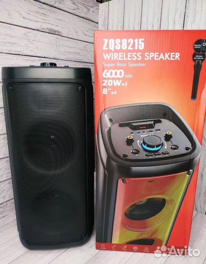 Большая Блютуз Колонка ZQS-8215 с микрофоном