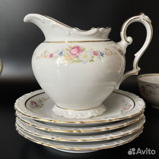 Чашки Kahla, чайные пары, молочник, сахарница