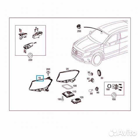 Фара для Mercedes правая новая / оригинал