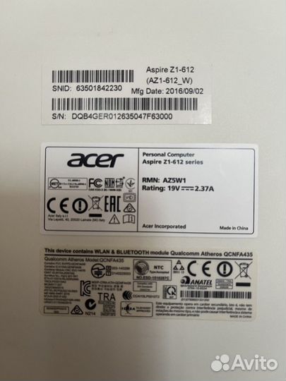 Моноблок Acer Aspire Z1-612