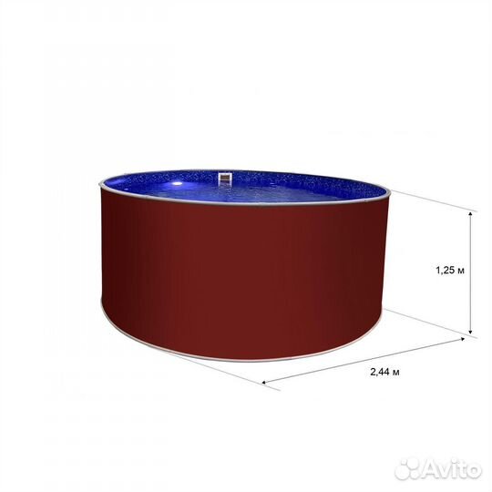 Морозостойкий бассейн Лагуна круглый