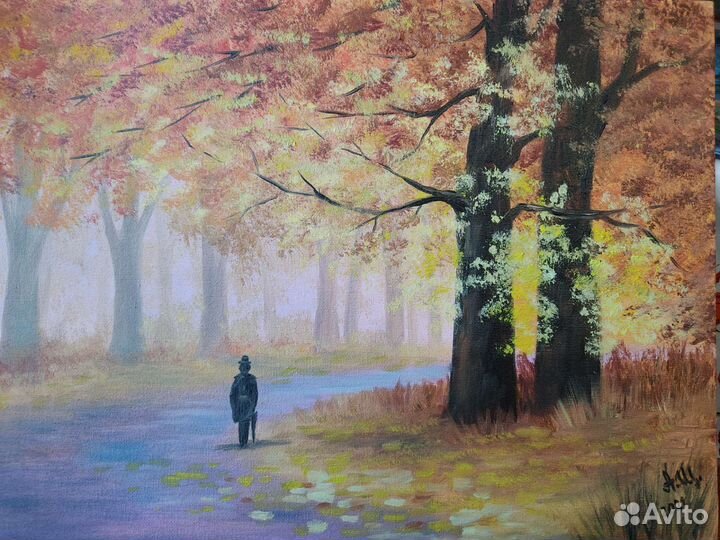 Картина маслом Осень