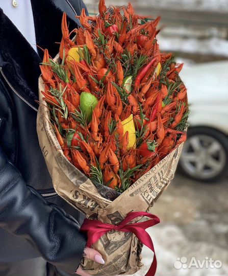 Букет из раков мужской букет подарок мужчине