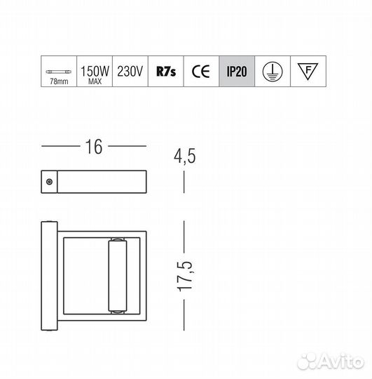 Светильник в ванную комнату 150W Colombo Design Ga